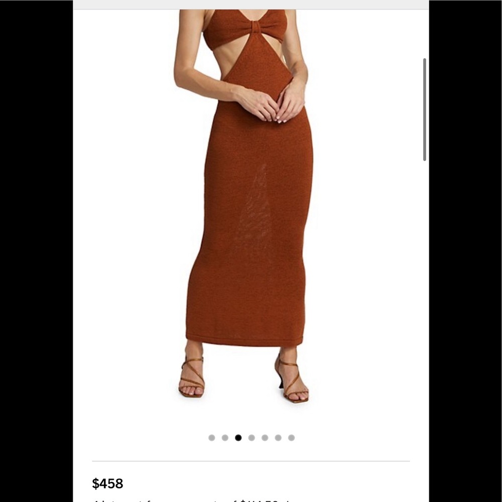 Cult Gaia Serita cutout knit maxi dress, Size M